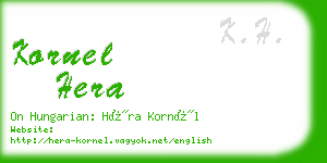 kornel hera business card